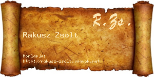 Rakusz Zsolt névjegykártya